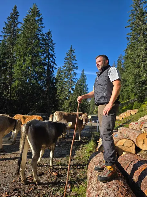 Bezirksbauernobmann Markus Rid schlägt Alarm: Sinkende Milchpreise würden viele Außerferner Betriebe zunehmend an den Rand ihrer wirtschaftlichen Existenz bringen. | Foto: Tiroler Bauernbund