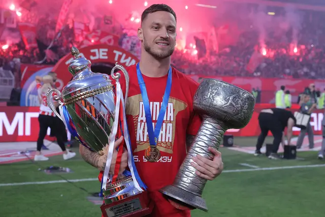 Marko Arnautović gewann das Double in Serbien. | Foto: APA-Images / AFP / PEDJA MILOSAVLJEVIC
