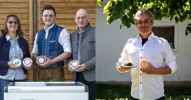 Links: die Familie Ecker aus Hirschbach. Rechts: Valentin Ortner. | Foto: Familie Ecker, Biokäserei Ortner