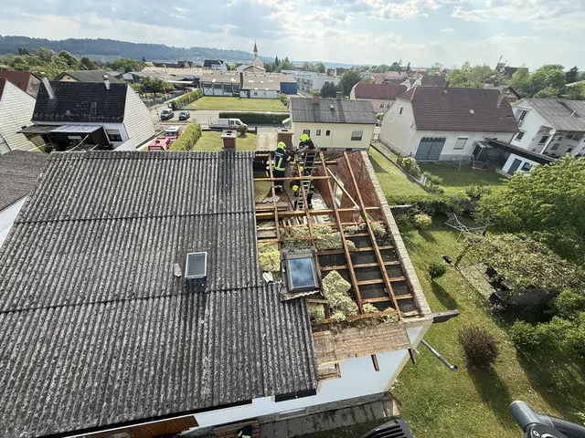 In St. Michael deckte der Sturm Dächer teilweise ab. | Foto: Bezirksfeuerwehrkommando Güssing