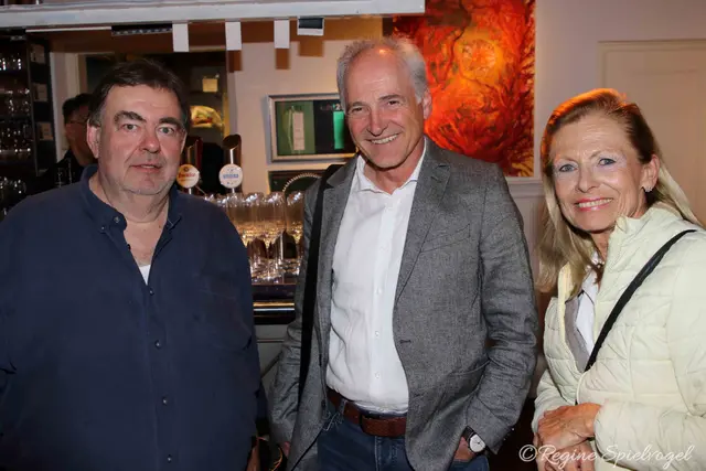 Manfred Schmid mit Josef und Andrea Zellner die den Abend genossen.