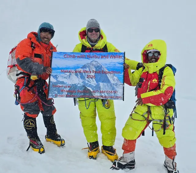 Walter Pichler und seine zwei Begleiter Nurbu und Ounchhu. | Foto: Walter Pichler