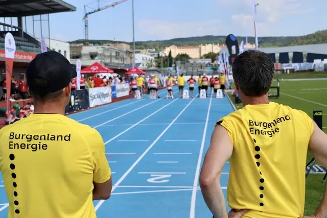 Burgenland Energie Volunteers beim 25m Lauf | Foto: Special Olympics Burgenland