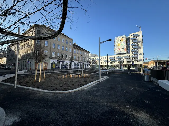 Schwarzer Asphalt schmückt an vielen Stellen den Boden der neuen Favoritenstraße. Würde ein hellerer Asphaltton die Hitze reduzieren? Wieso will die Stadt Wien das nicht? Das wollten die Grünen Favoriten mit einer Anfrage erforschen. | Foto: Nathanael Peterlini/MeinBezirk