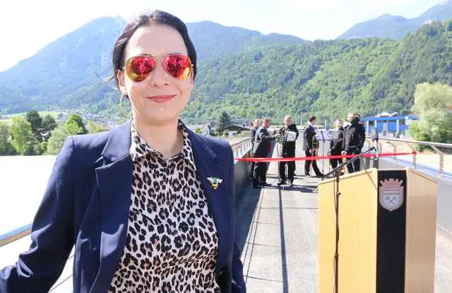 Fesch: Bürgermeisterin Victoria Weber.