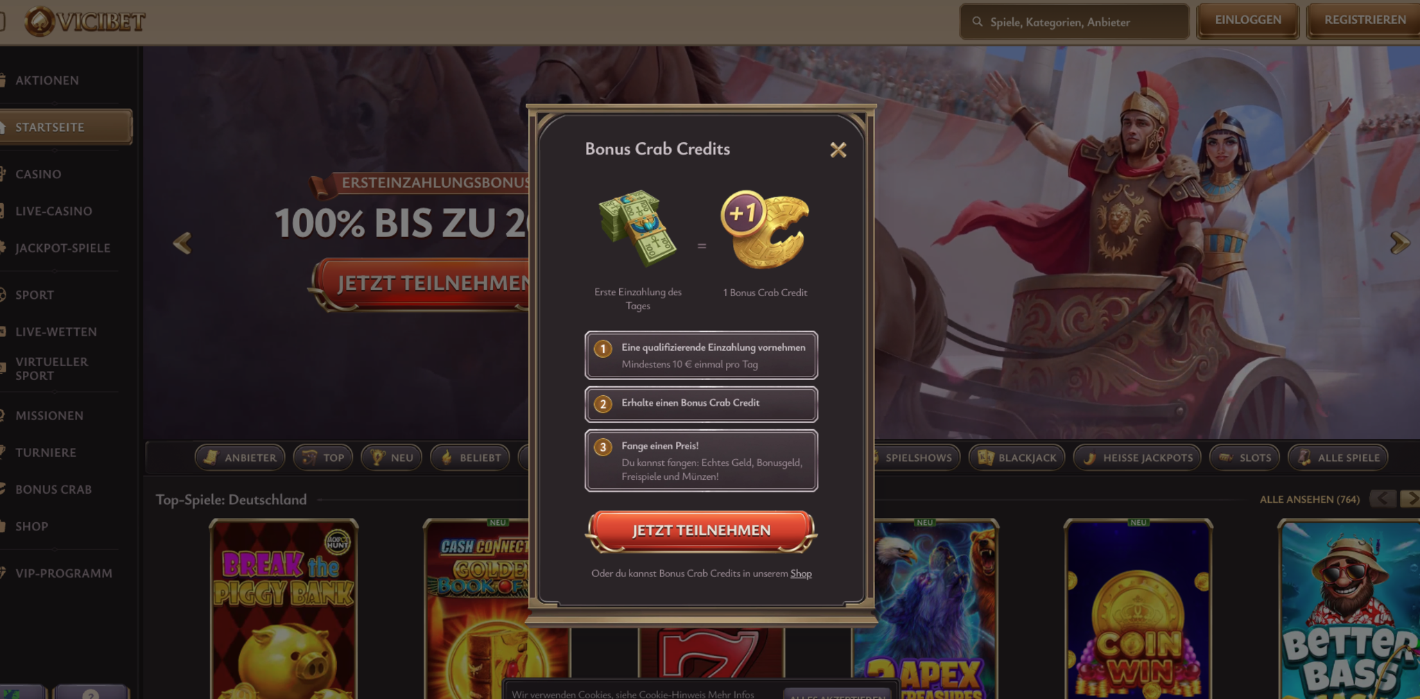 CrabCasino German Online: Review für Spieler aus Deutschland
