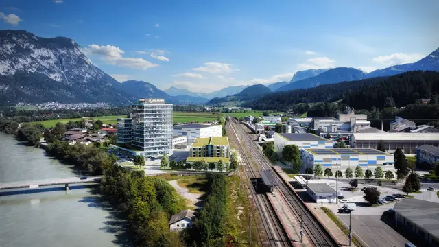 Visualisierung Gesamtprojekt: Das künftige „HorizonQuarter“ in Kirchbichl in der Endausbaustufe.  | Foto: BlackHorizon Group