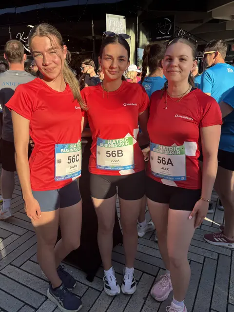 Das junge, dynamische Team von MeinBezirk nahm erfolgreich am ersten Hatric Business Run teil. | Foto: MeinBezirk/Johann Taucher