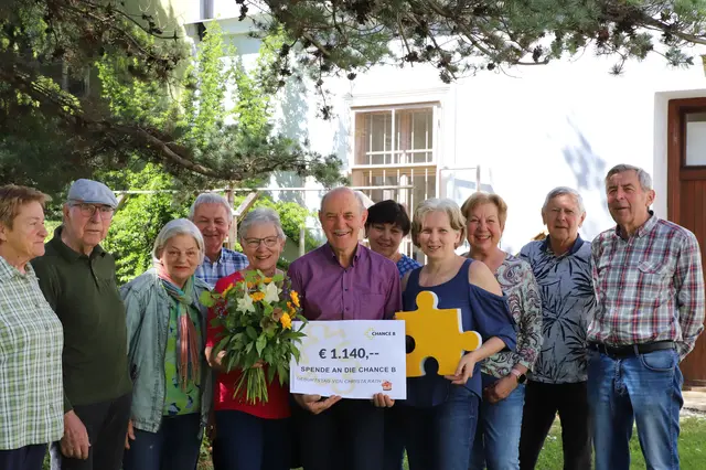 Statt Geschenken, 1.140 Euro für das Wirken der Chance B