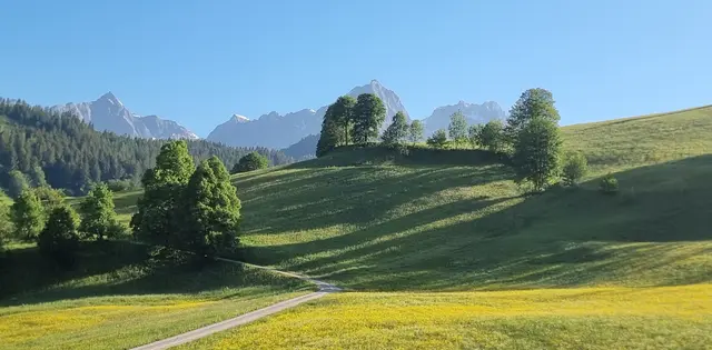 ...in Hintermoos auf die "schlafende Jungfrau"/Steinernes Meer 