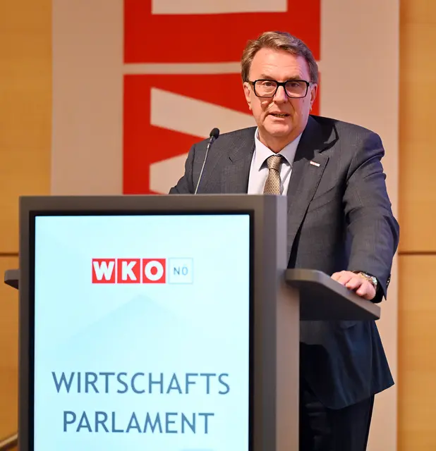 Präsident der Wirtschaftskammer Niederösterreich Wolfgang Ecker  | Foto: Andreas Kraus