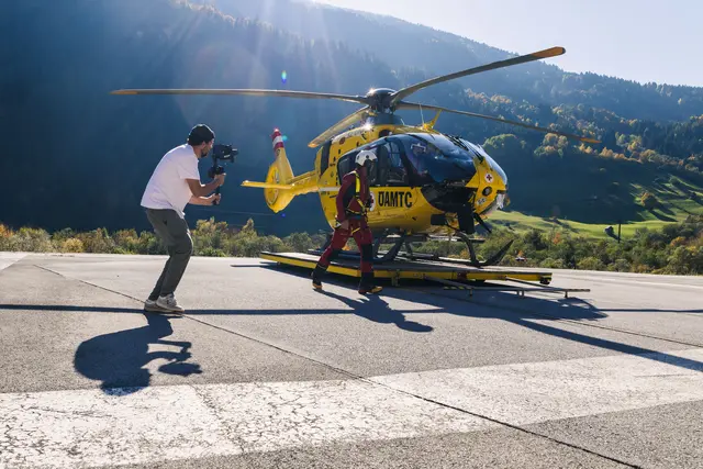Einsatzszenen mit dem Christophorus 5 wurden filmisch festgehalten. | Foto: Krankenhaus St. Vinzenz/Hendrik Rödel