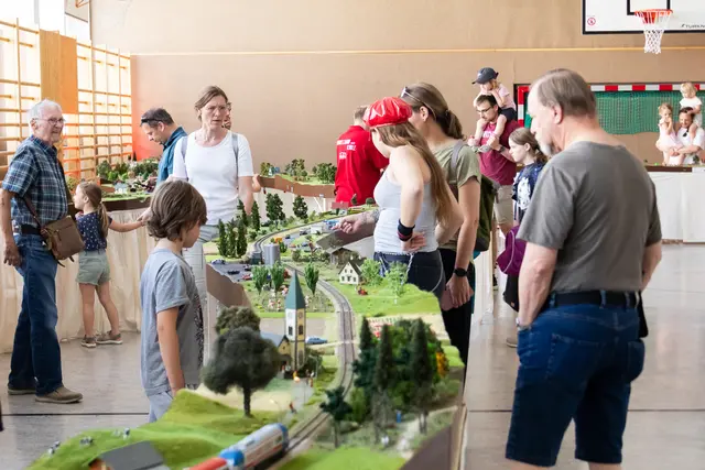 Großer Besucherandrang bei "20 Jahre Modellbahnbau" in der NÖMS Wolkersdorf. | Foto: Regina Courtier