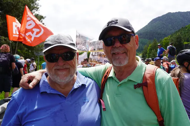 Auch Hans Hall und Werner Mair wollten ein Zeichen setzen. | Foto: Kainz