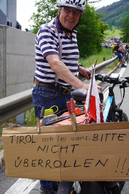Christian Neumann aus Absam reiste wie viele andere auch mit dem Rad an. | Foto: Kainz