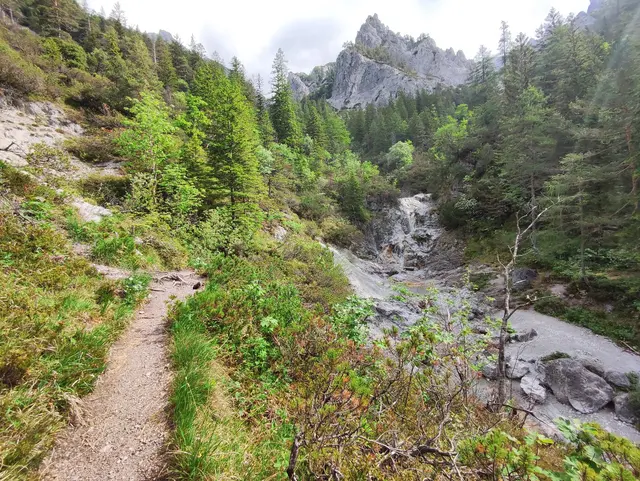 am Pfad könnte man (schwierig) bis zum Karlhochkogel weiterwandern... | Foto: I.Wozonig