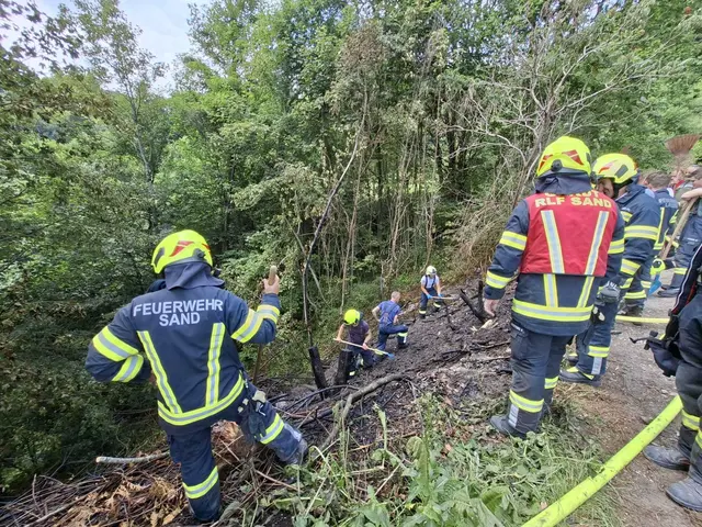 Drei Feuerwehren bekämpfen effektiv Vegetationsbrand in Oberdambach
