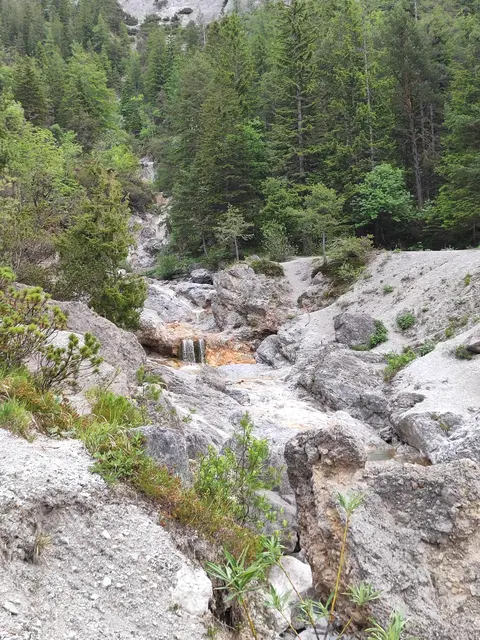 schön wie sich das Schmelzwasser vom Berg den Weg hinunter sucht... | Foto: I.Wozonig