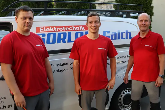 Kevin Lanz, Dominik Sormann und Christian Gaich sind Träger der Elektrotechnik SORLANGaich GmbH | Foto: Gerhard Langmann