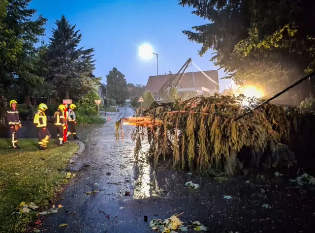 Den Feuerwehrleuten bot sich nach dem Sturm ein Bild der Verwüstung. | Foto: FF Mooskirchen