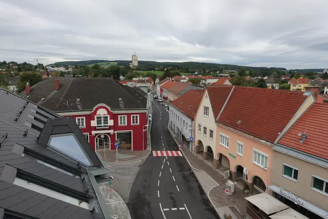 Wenn man einen Blick auf das Zentrum von Böheimkirchen wirft, sieht man, dass es kaum Leerstand gibt. | Foto: Gde. Böheimkirchen