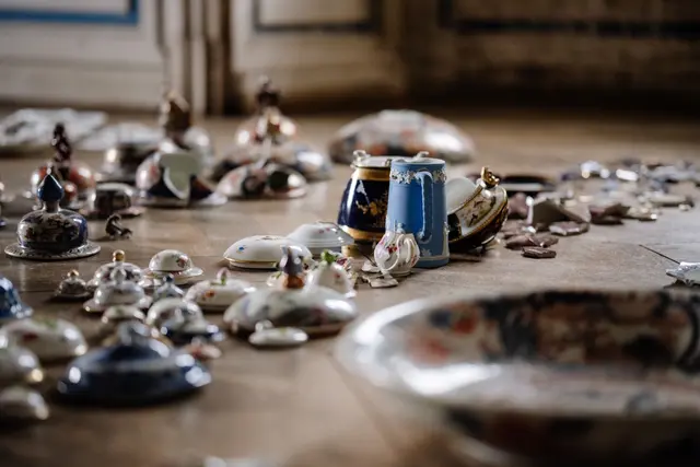 Das Scherbenzimmer auf Schloss Loosdorf, Herzstück der Ausstellung. | Foto: Walter Skokanitsch