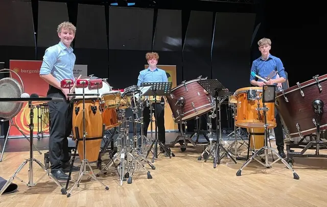 "BEATtrio" mit Leonhard Jud (r.), Simon Paar und Sebastian Scheibner wurden Bundessieger. | Foto: Jud