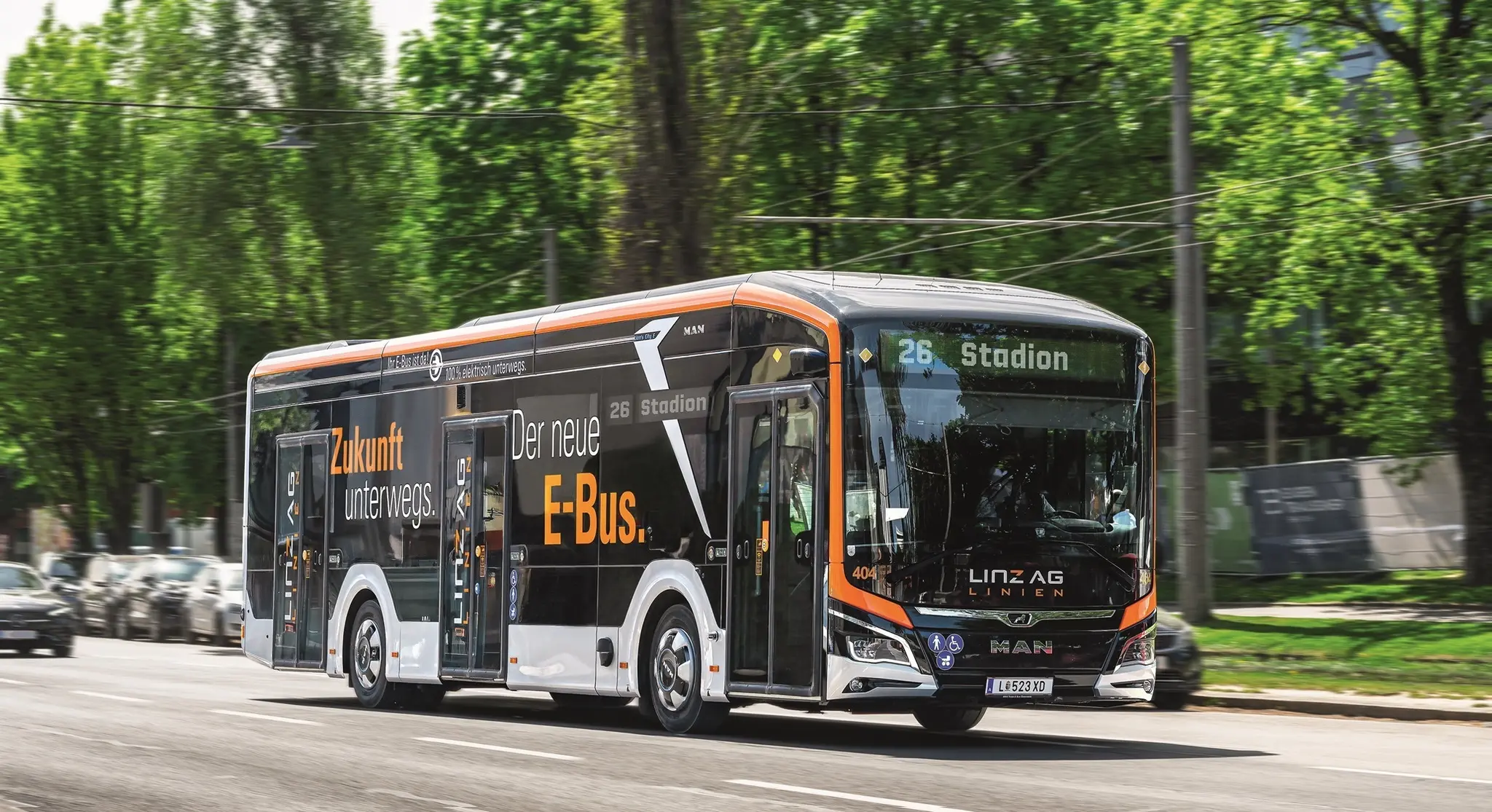 Linz AG Linien: Neue E-Busse auf Linie 26 in Linz unterwegs - Linz
