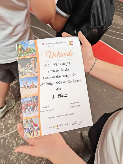 1. Platz bei den Landesmeisterschaften für die MS Kühnsdorf. Nun geht es ab zu den Bundesmeiterschaften. | Foto: Mittelschule Kühnsdorf