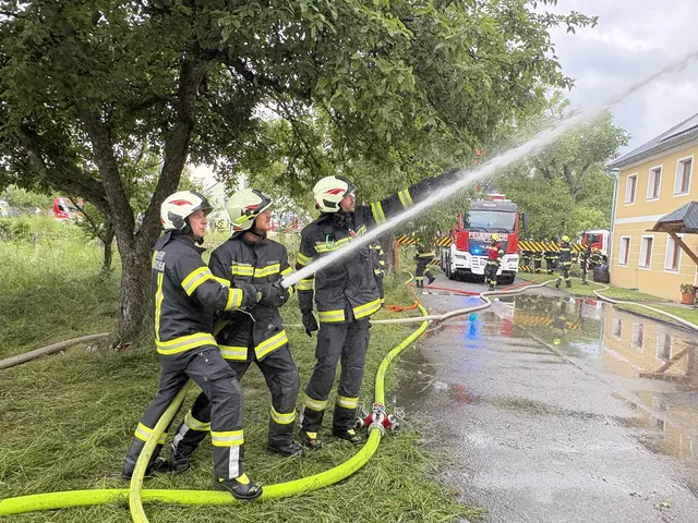 Großbrand bei einem landwirtschaftlichen Anwesen in Mitterkirchen am 1. Juni. | Foto: FF Mitterkirchen
