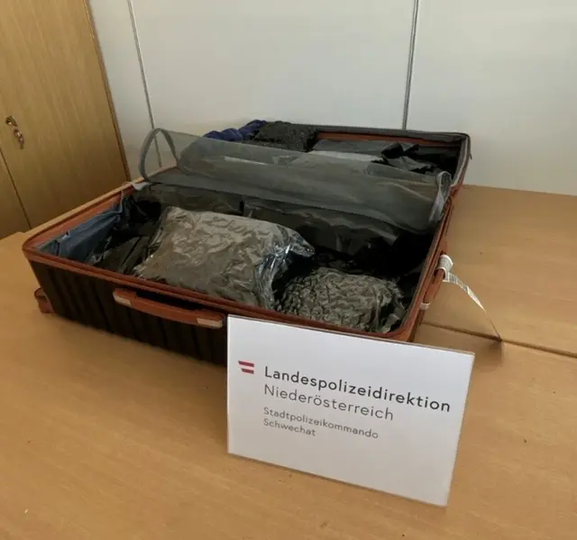 Transit-Schmuggler am Flughafen mit 18 Kilo Cannabis gestoppt