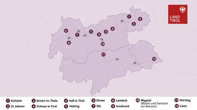 Die Route der Ehrenamts-Radtour führt die beiden Freiwilligenkoordinatorinnen durch ganz Tirol. | Foto: Land Tirol