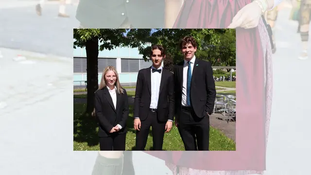 Am Bild tragen Luisa, Samuel und Nicolas zwar ihre KTS-Schuluniform. Bei den Kirchtagen und Zeltfesten werden Dirndl und Lederhose bevorzugt. | Foto: MeinBezirk/Chiara Kresse, adobe.stock/Dennis