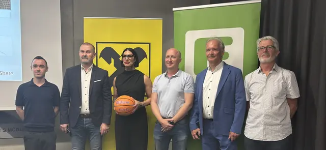 Generationenwechsel: Die alte und neue Führungsriege des UBSC auf einem Bild: Pascal Seidl, Karl Sommer, Kerstin Höger, Martin Mitter (Neo-Kassier), Michael Fuchs und Walter Brückler.  | Foto: MeinBezirk/Markus Kropac