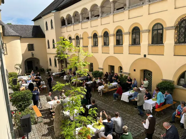 Der wunderbare Schlosshof des Schlosses Starhemberg bot bei strahlendem Wetter die entsprechende Kulisse im wunderbaren Ambiente | Foto: Fotos: Haager Heimatmuseum