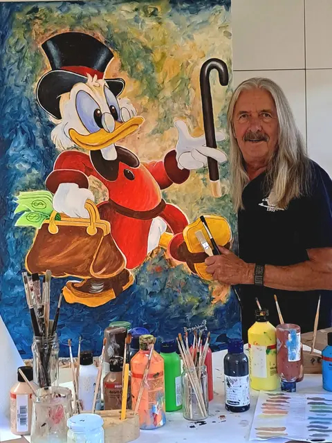 Unterschiedliche Motive werden von Richard Buggelsheim umgesetzt, hier Dagobert Duck. | Foto: Privat