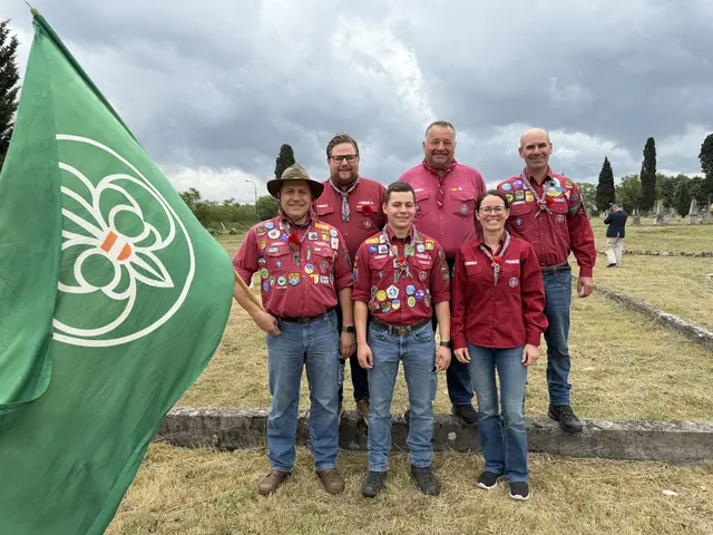 Mit dabei waren Obmann Thomas Haffer, Gruppenleiter Josef Koller sowie Sascha Rottensteiner, Rudolf Michalics, Gabriele Koller und Josef Koller jun.  | Foto: Pfadfindergruppe Mattersburg