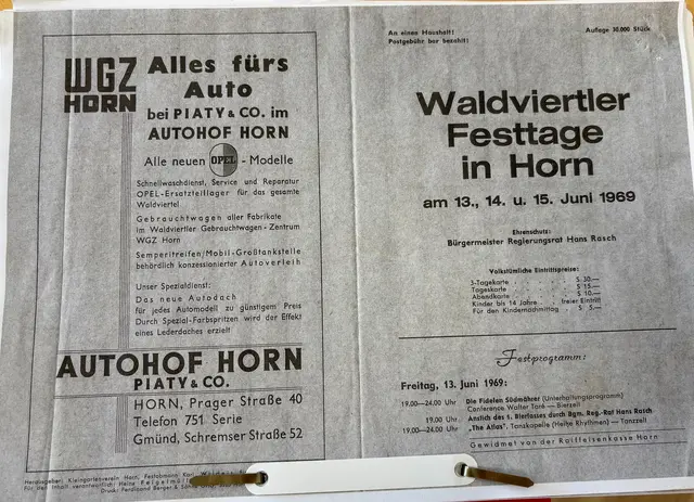 Waldviertler Festtage in Horn an drei Tagen 1969. | Foto: Markus Kahrer