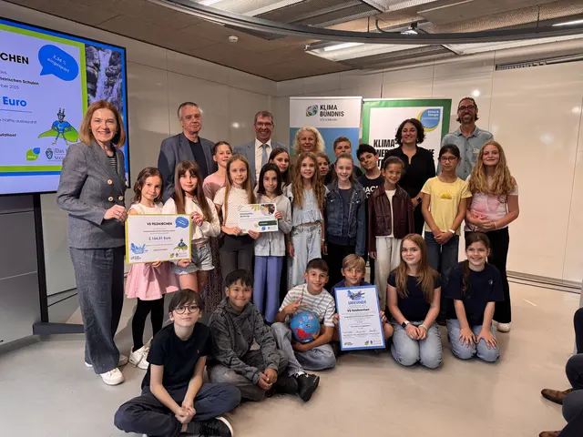 Auszeichnung für die Schülerinnen und Schüler der Volksschule Feldkirchen | Foto: Klimabündnis Steiermark