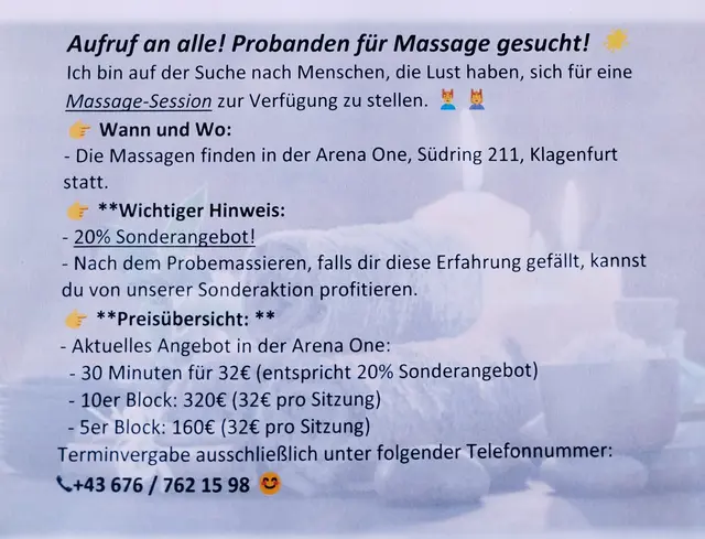 Massage in der Arena One