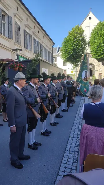 Der zur Hl. Messe angetretene Erzherzog Johann Schützenverein Bad Schwanberg - Sulmtal | Foto: Günther Koch