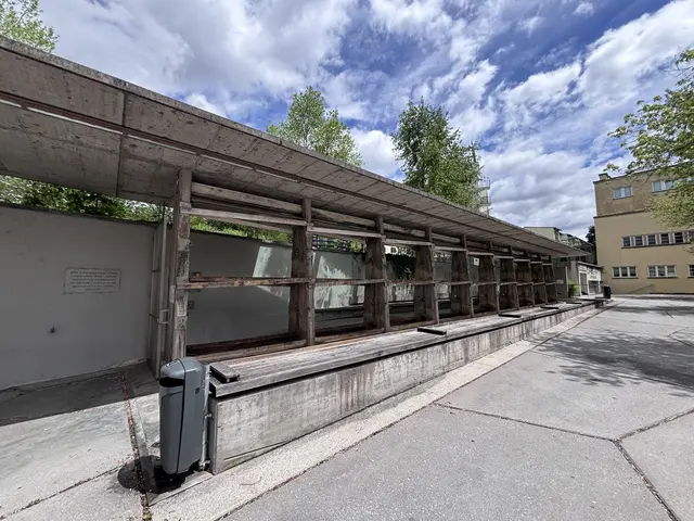 Das Gradierwerk am Oberen Stadtplatz wird derzeit umfassend saniert. Die Wiedereröffnung ist für den Spätherbst vorgesehen. | Foto: Kendlbacher