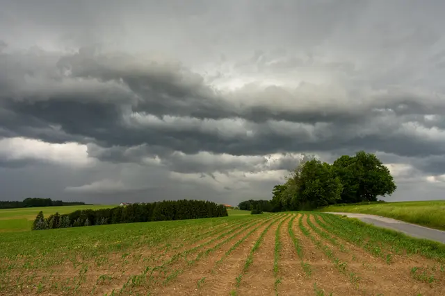 Gewitterwolken ziehen heran.