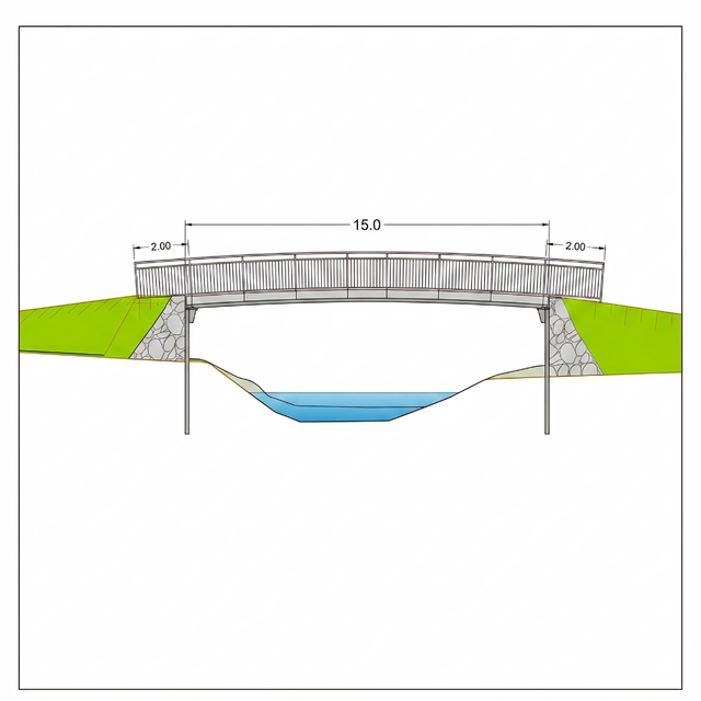 Im Sommer wird die Sportplatzbrücke über dem Anzbach neu gebaut. | Foto: Skizze: Marktgemeinde Maria Anzbach