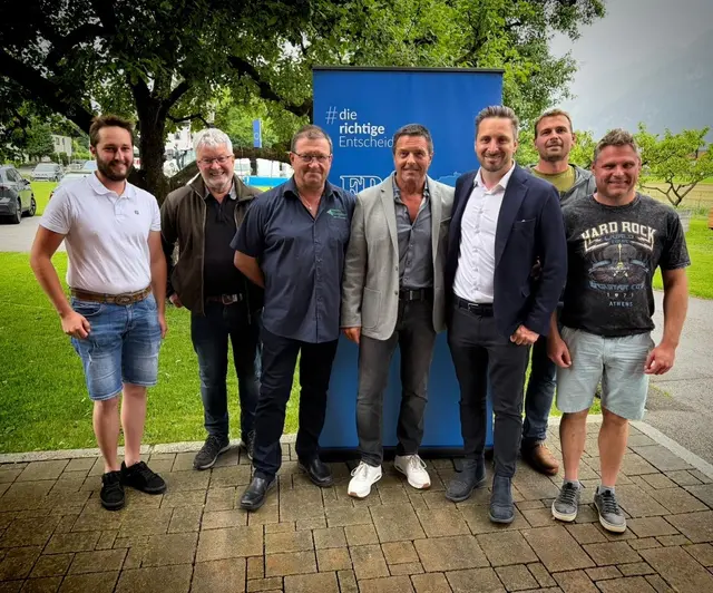 v.l. Maximilian Hausberger , Alfred Rendl, Siegmund Moser, Wolfgang Geiler, Andreas Gang, michael Moser, Paul Thaler | Foto: FPÖ