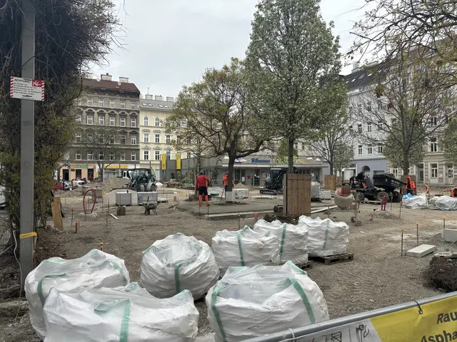 Währenddessen läuft auch am Volkertplatz eine umfassende Umgestaltung.  | Foto: Luca Arztmann/MeinBezirk