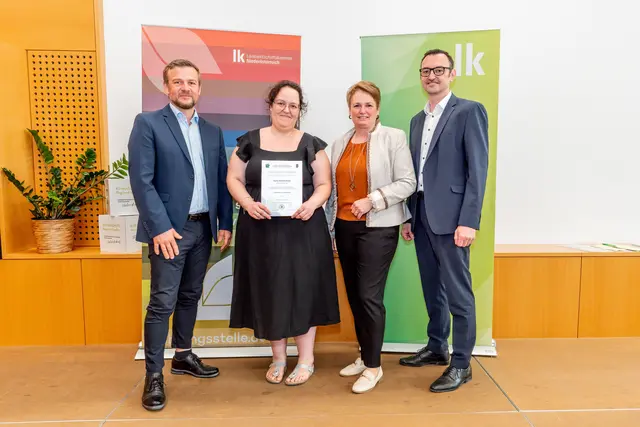 BBK Obmann Franz Stöger, Verena Makolm-Detter, LK NÖ-Vizepräsidentin Andrea Wagner, LFA NÖ-Leiter Anton Hölzl | Foto:  LK NÖ/Pomassl