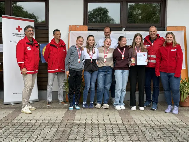 Das Team der MS Obdach aus der Steiermark holte sich in der Kategorie "Erste Hilfe Lebensretter:innen" den Sieg. | Foto: ÖRK/Konrad Janssen