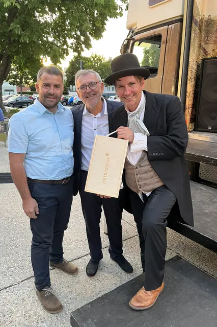 Vizebürgermeister Martin Bauer, Kulturstadtrat Johann Scherner und Max Mayerhofer | Foto: Mag. Wilma Langer-Bruckner BEd.