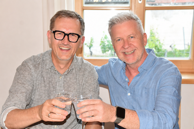 Gelungenes Projekt: Jürgen Wagner und Robert Seier unterstützen die "Talent School". | Foto: MeinBezirk/Michael Strini
